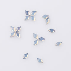 Rhombus Shape White Opal Flat Back Fancy Rhinestones WholesaleRhinestone