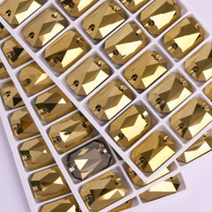 Dorado Octagon Shape High Quality Glass Sew-on Rhinestones WholesaleRhinestone