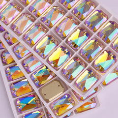 Paradise Shine Octagon Shape High Quality Glass Sew-on Rhinestones WholesaleRhinestone