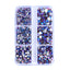 Mixed Sizes 6 Grid Box Smoked Topaz AB Glass FlatBack Rhinestones For Nail Art Silver Back WholesaleRhinestone