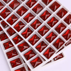 Siam Rectangle Shape High Quality Glass Sew-on Rhinestones WholesaleRhinestone
