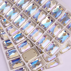 Moonlight Octagon Shape High Quality Glass Sew-on Rhinestones WholesaleRhinestone