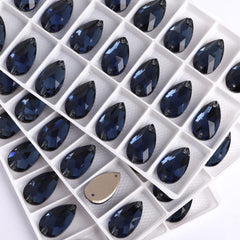 Montana Drop Shape High Quality Glass Sew-on Rhinestones WholesaleRhinestone