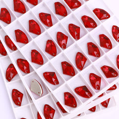 Light Siam Galactic Shape High Quality Glass Sew-on Rhinestones WholesaleRhinestone