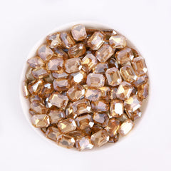Golden Shadow Rectangle Octagon Shape Pointed Back Fancy Rhinestones WholesaleRhinestone