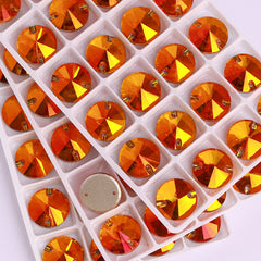 Copper Rivoli Shape High Quality Glass Sew-on Rhinestones WholesaleRhinestone