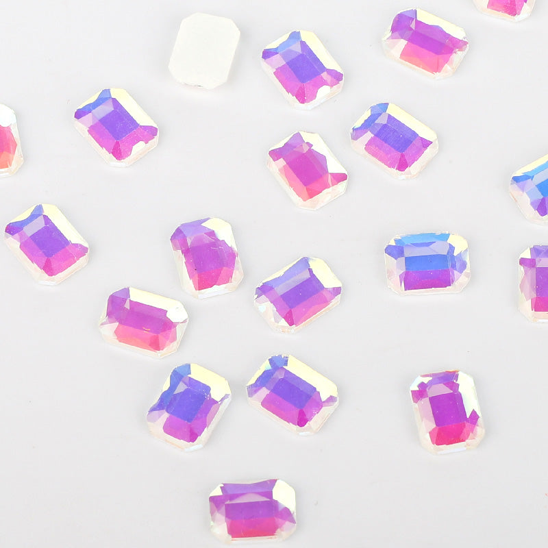 Octagon Shape Mocha White Flat Back Fancy Rhinestones WholesaleRhinestone