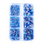 Mixed Sizes 6 Grid Box Capri Blue AB Glass HotFix Rhinestones For Clothing DIY WholesaleRhinestone