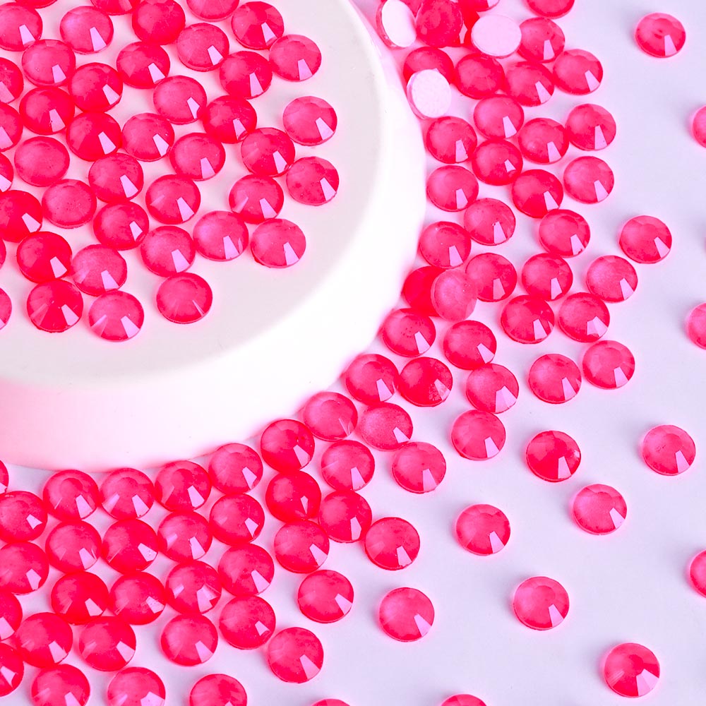 Neon Pink Glass FlatBack Neon Rhinestones WholesaleRhinestone