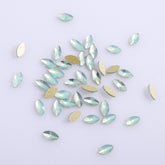 Navette Shape Green Opal Flat Back Fancy Rhinestones WholesaleRhinestone