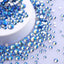 Mixed Sizes Light Blue AB FlatBack Rhinestones For Nail Art Silver Back WholesaleRhinestone