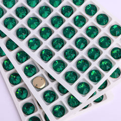 Emerald XIRIUS Round Shape High Quality Glass Sew-on Rhinestones WholesaleRhinestone