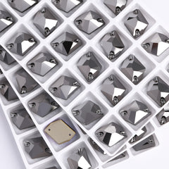Jet Metallic Silver Cosmic Shape High Quality Glass Sew-on Rhinestones WholesaleRhinestone