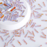 Rectangle Shape Charm Purple Flat Back Fancy Rhinestones WholesaleRhinestone