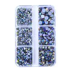 Blandede størrelser 6 nettboks olivengrønn ab glass Hotfix rhinestones for klær DIY