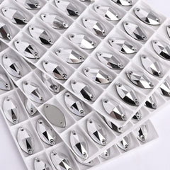 Comet Argent Light Navette Shape High Quality Glass Sew-on Rhinestones WholesaleRhinestone