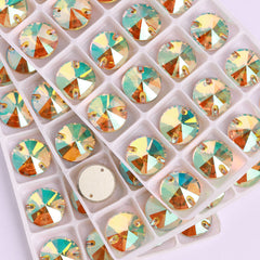 Crystal Sun Rivoli Shape High Quality Glass Sew-on Rhinestones WholesaleRhinestone