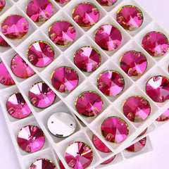 Vitrail Rose Rivoli Shape High Quality Glass Sew-on Rhinestones WholesaleRhinestone