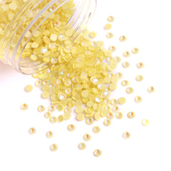 Mocha SS Yellow Glass FlatBack Luminous Rhinestones For Nail Art WholesaleRhinestone