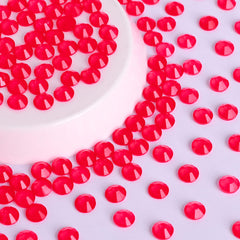 Neon Red Glass FlatBack Neon Rhinestones WholesaleRhinestone