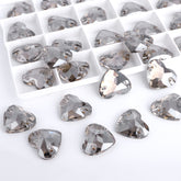 Satin Heart Shape High Quality Glass Sew-on Rhinestones WholesaleRhinestone