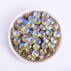 Millennium Series Round Shape Paradise Shine Glass Pointed Back Fancy Rhinestones WholesaleRhinestone