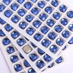 Light Sapphire XIRIUS Round Shape High Quality Glass Sew-on Rhinestones WholesaleRhinestone