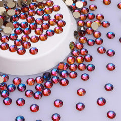 Blue Volcano Glass Flat Back Glue-on Rhinestones 16 Cut Facets In Bulk WholesaleRhinestone