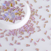 Trapezoid Shape Charm Purple Flat Back Fancy Rhinestones WholesaleRhinestone