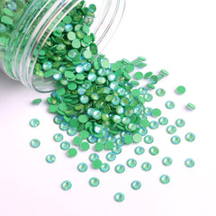 Mocha SS Green Glass FlatBack Luminous Rhinestones For Nail Art WholesaleRhinestone