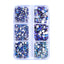 Mixed Sizes 6 Grid Box Black Diamond AB Glass FlatBack Rhinestones For Nail Art Silver Back WholesaleRhinestone