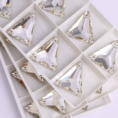 Crystal Slim Triangle Shape High Quality Glass Sew-on Rhinestones WholesaleRhinestone