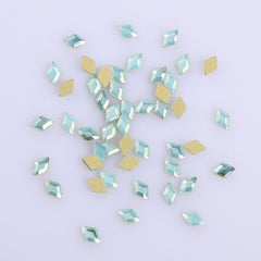 Rhombus Shape Green Opal Flat Back Fancy Rhinestones WholesaleRhinestone