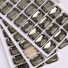 Black Diamond Octagon Shape High Quality Glass Sew-on Rhinestones WholesaleRhinestone