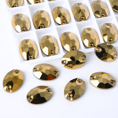 Dorado Oval Shape High Quality Glass Sew-on Rhinestones WholesaleRhinestone