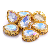 Moonlight Drop Shape High-Quality Glass Sew-on Nest Hollow Claw Rhinestones WholesaleRhinestone