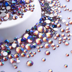 Mixed Sizes Light Amethyst AB Glass FlatBack Rhinestones For Nail Art Silver Back WholesaleRhinestone