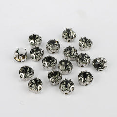 Black Diamond Sewing 3D Claw Rhinestones Silver Base WholesaleRhinestone
