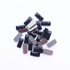 Rectangle Shape Black Flat Back Fancy Rhinestones WholesaleRhinestone