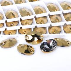 Dorado Oval Shape High Quality Glass Sew-on Rhinestones WholesaleRhinestone