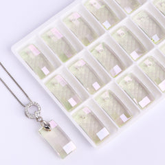 Luminous Green Urban Shape High Quality Glass Rhinestone Pendant WholesaleRhinestone