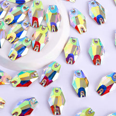 Hexagon Crystal AB Resin Sew-on Rhinestones For Dance Costume WholesaleRhinestone