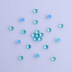 Mocha Aquamarine Mermaid Tears Glass Half Pearls Rhinestones For Nail Art WholesaleRhinestone