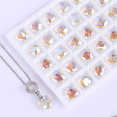 Crystal Shimmer Heart Cut High Quality Glass Rhinestone Pendant WholesaleRhinestone