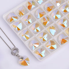 Crystal Shimmer XILION Heart High Quality Glass Rhinestone Pendant WholesaleRhinestone