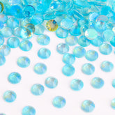 Aurora Aquamarine Unfoiled Glass Flat Back Rhinestones WholesaleRhinestone