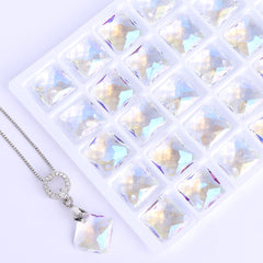 Moonlight Princess Cut High Quality Glass Rhinestone Pendant WholesaleRhinestone