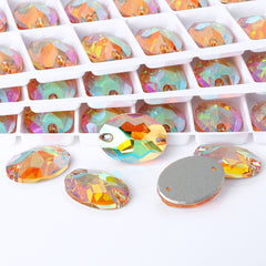 Crystal Sun Oval Shape High Quality Glass Sew-on Rhinestones WholesaleRhinestone