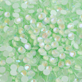 Mocha SS Light Green Glass FlatBack Luminous Rhinestones For Nail Art WholesaleRhinestone