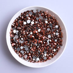 Mixed Sizes Rose Gold Glass FlatBack Rhinestones For Nail Art Silver Back WholesaleRhinestone